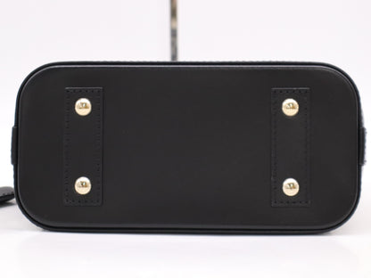 LOUIS VUITTON M23576 Leather Alma BB Maltage Handbag, RFID Verified, Includes Shoulder Strap, Box, Padlock, Two Keys, and Cloche