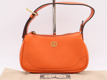 GUCCI 739076 Other Line Bag GG Marmont Aphrodite Handbag in Orange with Dust Bag