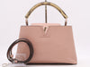 LOUIS VUITTON M52451 Taurillon Leather Capucines BB Handbag in Pink with Shoulder Strap