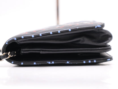 CHANEL Lambskin Matelasse Chain Wallet Black Seal 23633777 Shoulder Bag