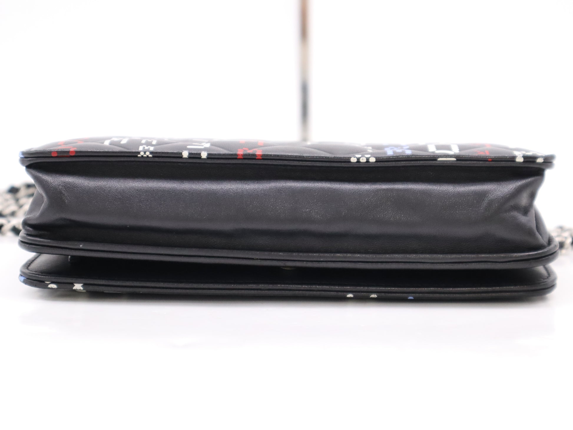 CHANEL Lambskin Matelasse Chain Wallet Black Seal 23633777 Shoulder Bag