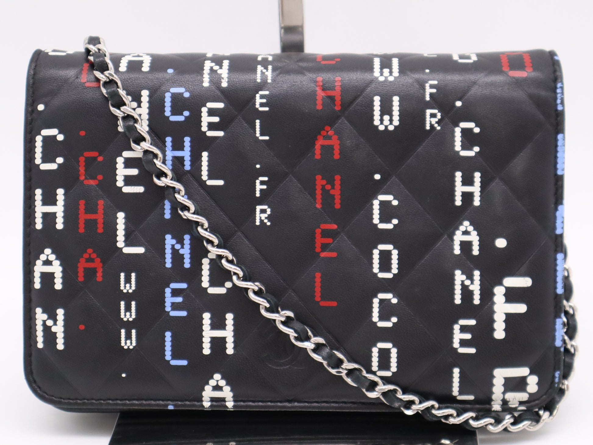 CHANEL Lambskin Matelasse Chain Wallet Black Seal 23633777 Shoulder Bag