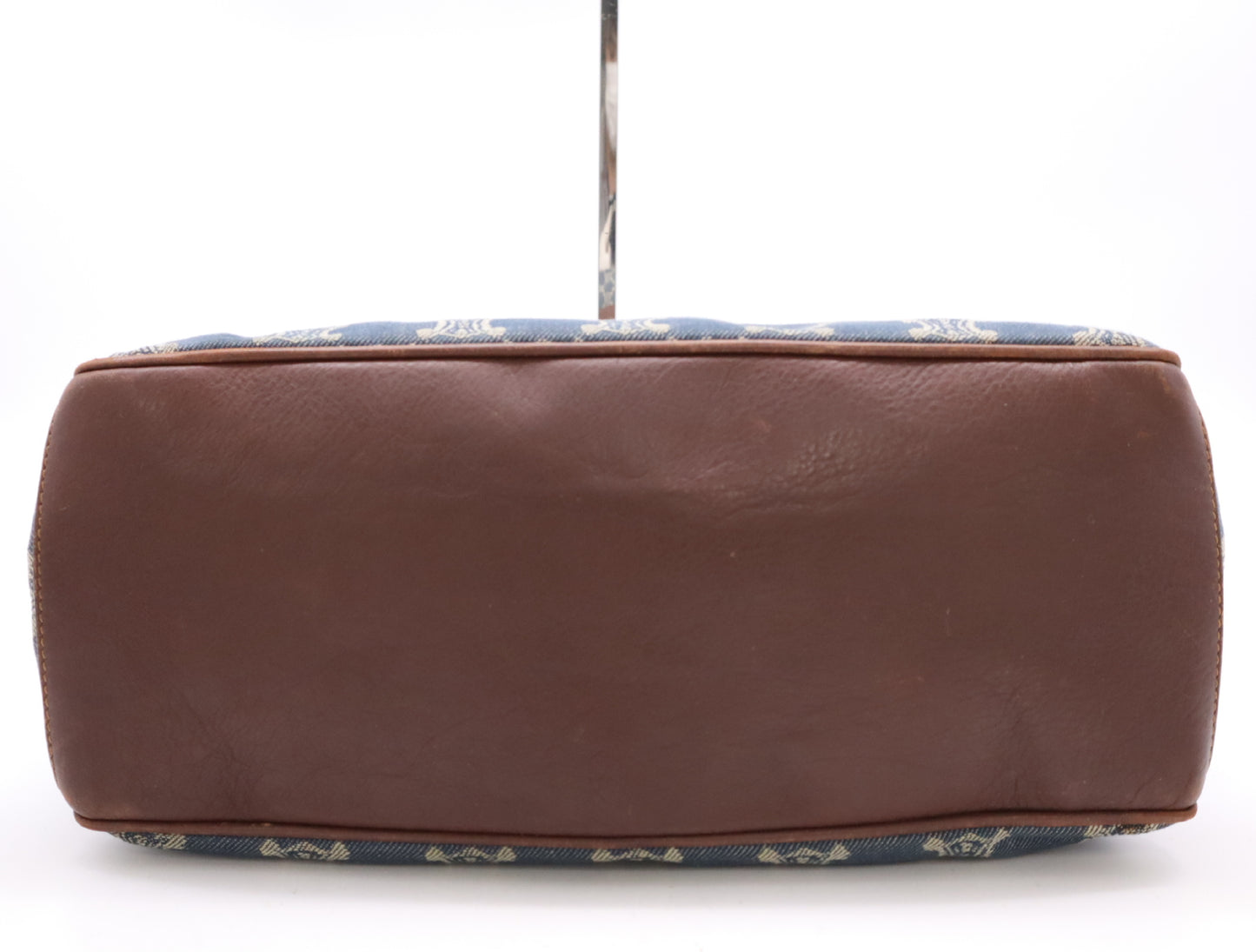 CELINE Denim x Leather Paris Macadam Boogie Bag Handbag Blue Handbag