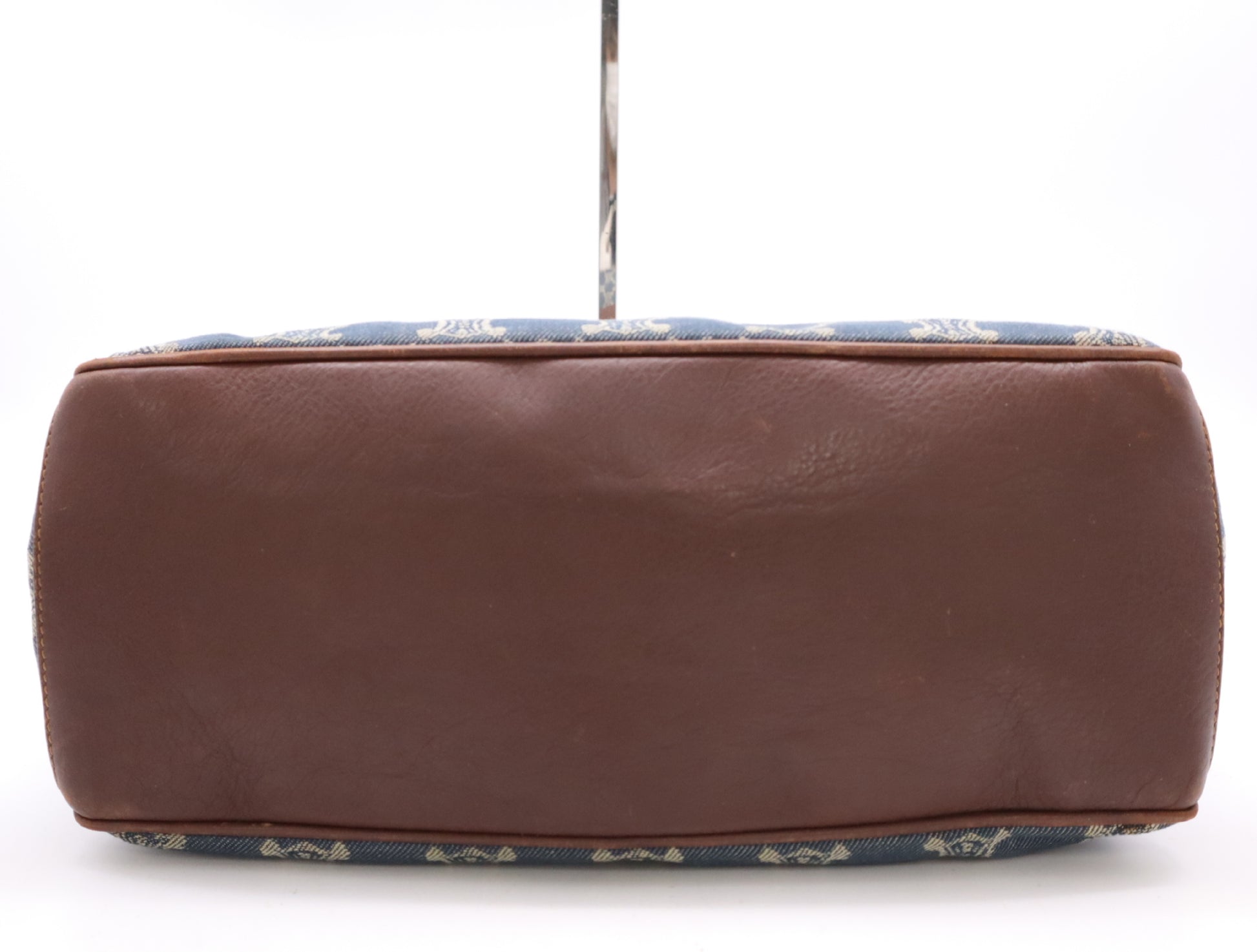 CELINE Denim x Leather Paris Macadam Boogie Bag Handbag Blue Handbag