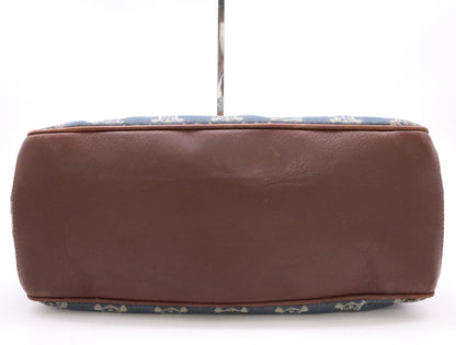 CELINE Denim x Leather Paris Macadam Boogie Bag Handbag Blue Handbag