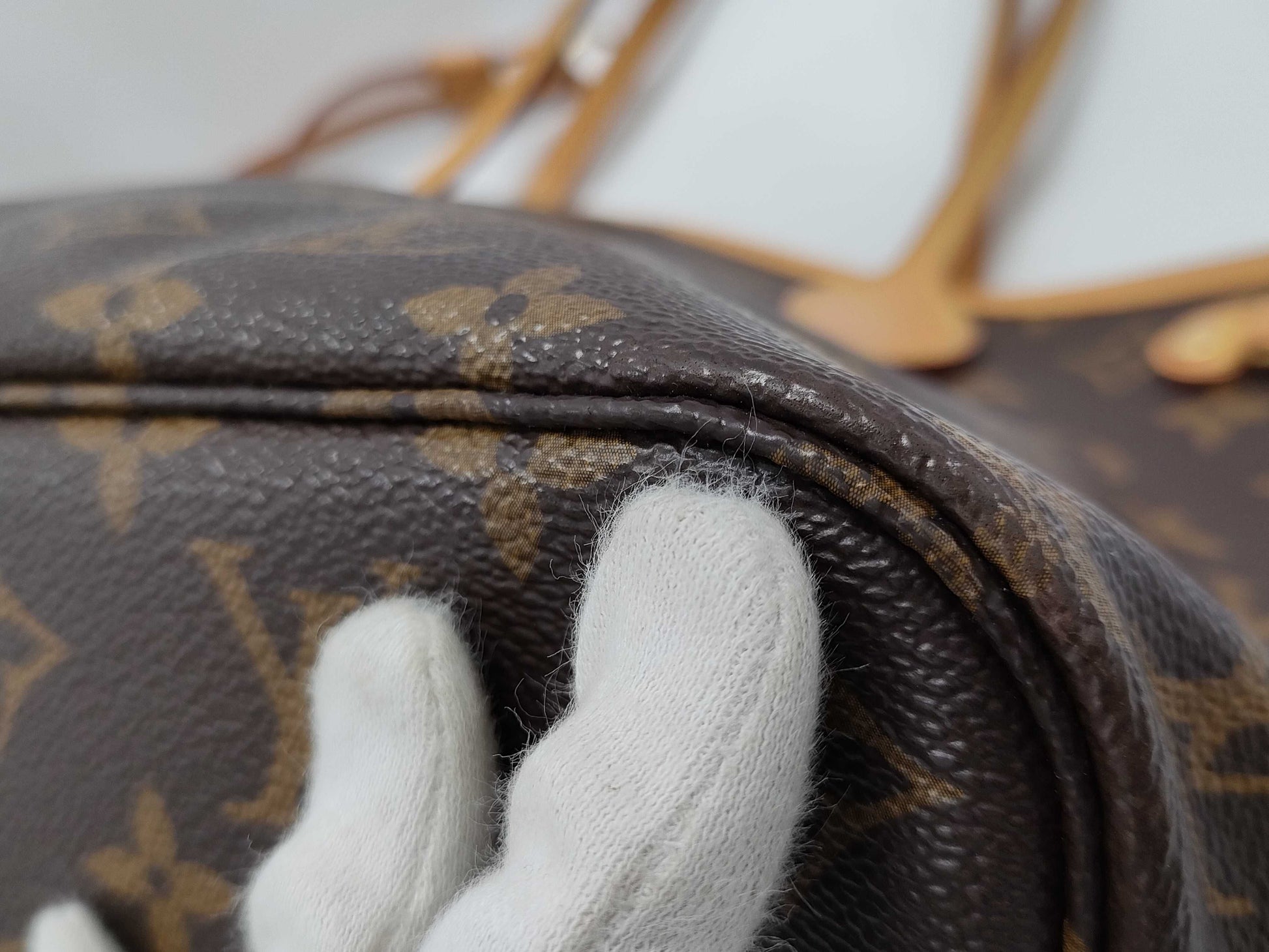 LOUIS VUITTON M41245 Monogram Neverfull PM Pivoine Tote Bag with Pouch