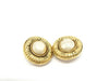 CHANEL Faux Pearl Earrings with Rice, Gold, Women's, Box Included