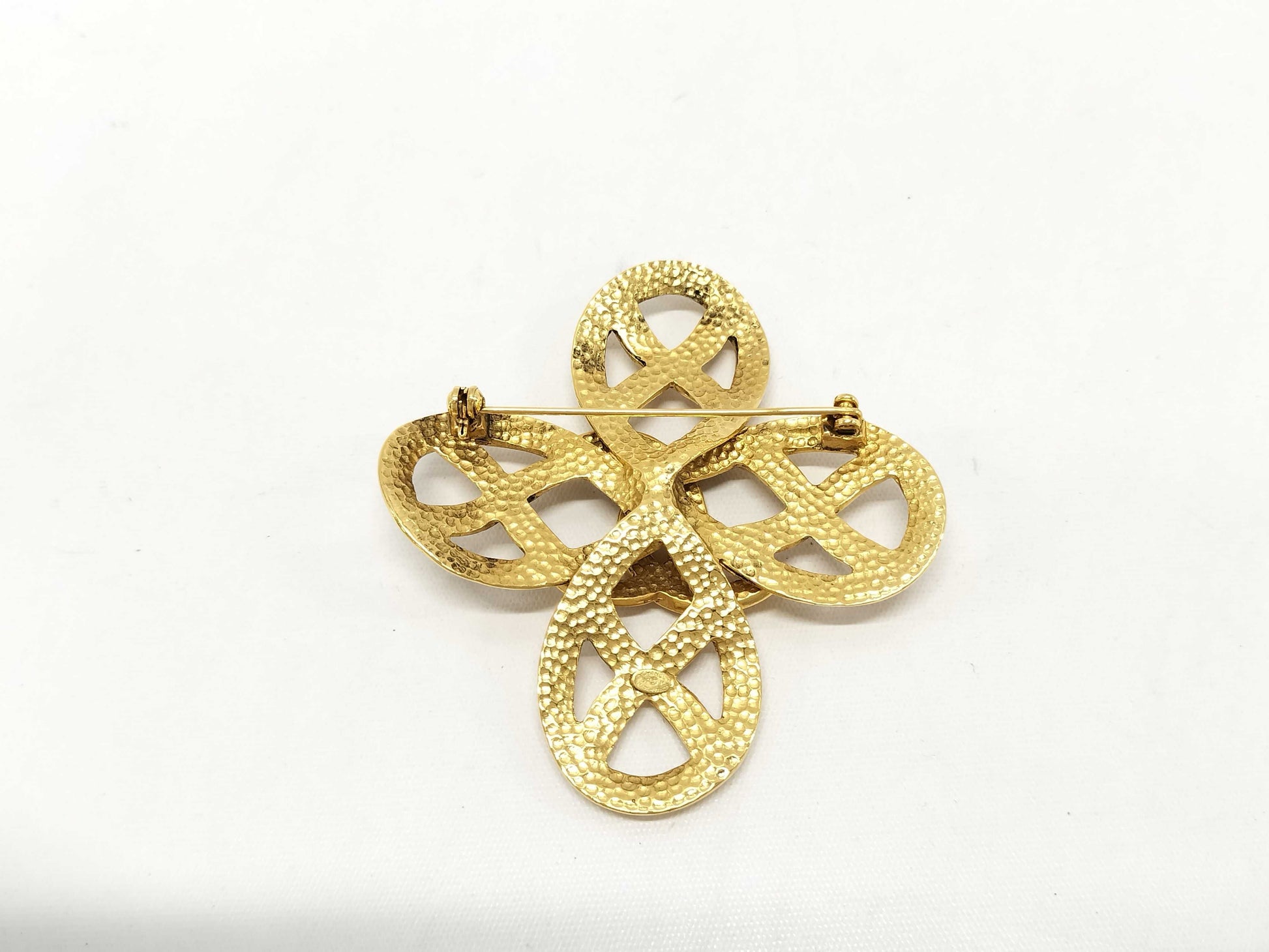 CHANEL Coco Mark Brooch with Rice, Gold, 96P, Women's, Boxed