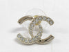 CHANEL Coco Mark Rhinestone Earrings, One Earring Only, Metal Gold with Comments, L24P