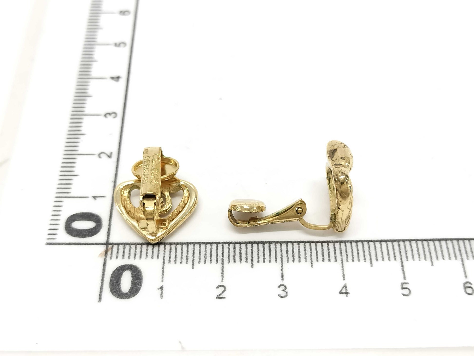 Dior CD Logo Earrings Heart GP Earrings