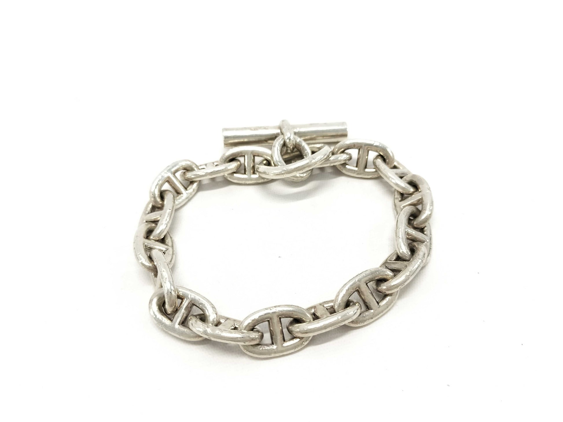 HERMES SV925 Chaine d'Ancre MM Bracelet 58.3g Bracelet/Bangle