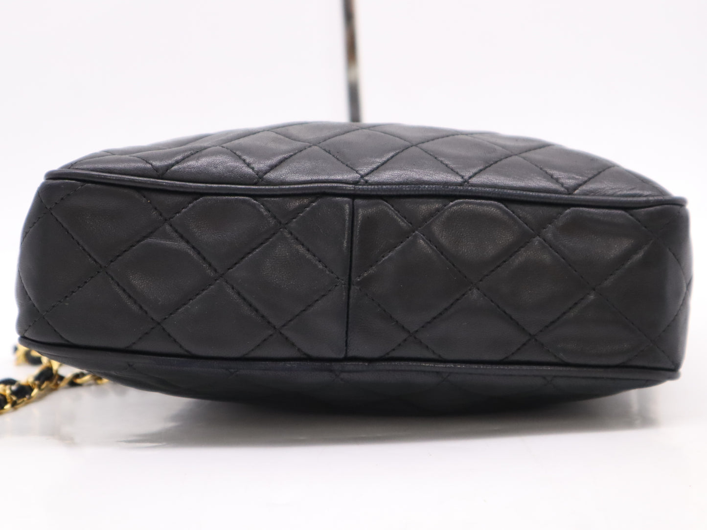 CHANEL Lambskin Matelasse Fringe Shoulder Bag, Black, G Hardware, Seal, 2328978