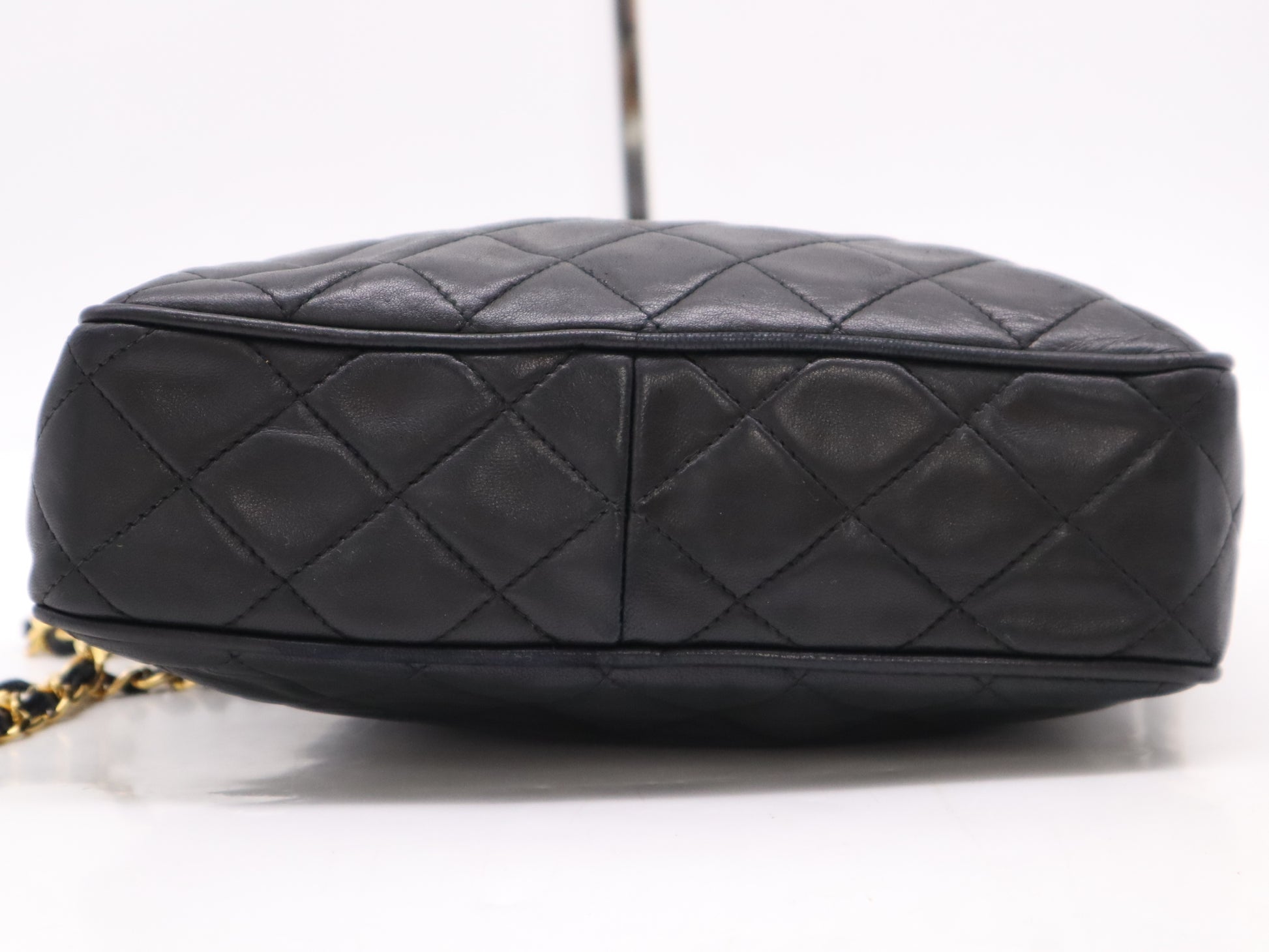 CHANEL Lambskin Matelasse Fringe Shoulder Bag, Black, G Hardware, Seal, 2328978