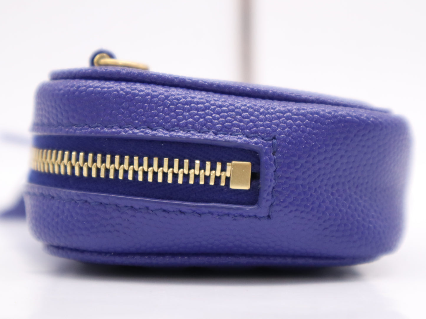 SAINT LAURENT Leather BRS635088 Baby Blue Leather Chain Shoulder Bag with Dust Bag