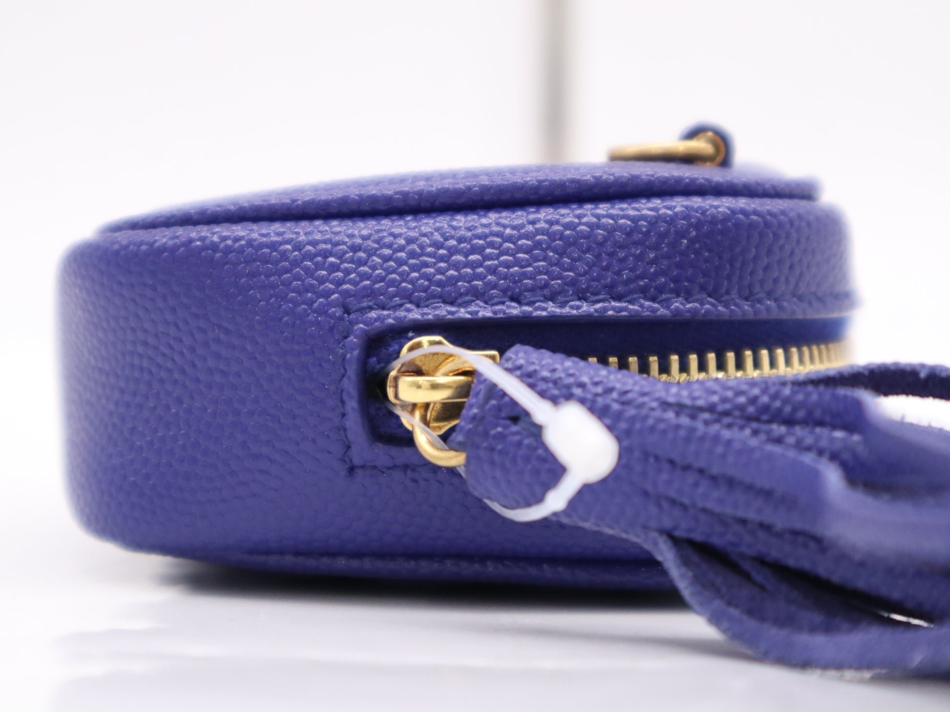 SAINT LAURENT Leather BRS635088 Baby Blue Leather Chain Shoulder Bag with Dust Bag