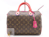 LOUIS VUITTON M41665 Monogram Speedy 30 Totem Flamingo Handbag with Cloche, Cadena, and Two Keys
