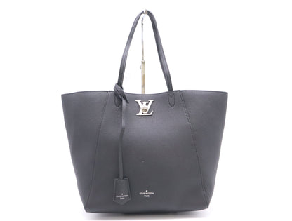 LOUIS VUITTON M42291 Taurillon Lockme Cabas Noir Tote Bag with Cloche