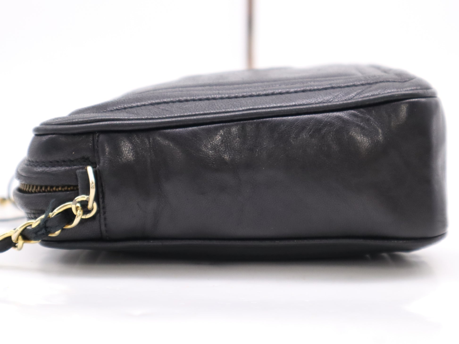 CHANEL Lambskin Coco Mark Shoulder Bag with Fringe, Black GD Hardware, Seal, Card Included, Dust Bag and Card Included, 0555715