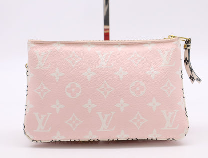 LOUIS VUITTON M67561 Monogram Giant Pochette Double Zip RFID Verified Shoulder Bag with Box, Dust Bag, and Shoulder Strap