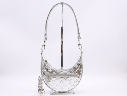 LOUIS VUITTON M11833 Enamel Monogram Myroir Loop Silver RFID Reactive Verified Handbag with Shoulder Strap and Chain