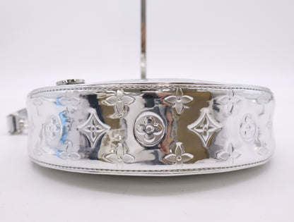 LOUIS VUITTON M11833 Enamel Monogram Myroir Loop Silver RFID Reactive Verified Handbag with Shoulder Strap and Chain