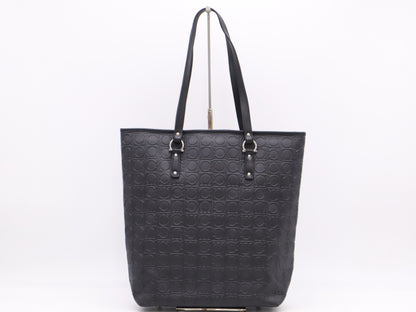 Salvatore Ferragamo Leather Gancini Tote Bag Black Tote Bag
