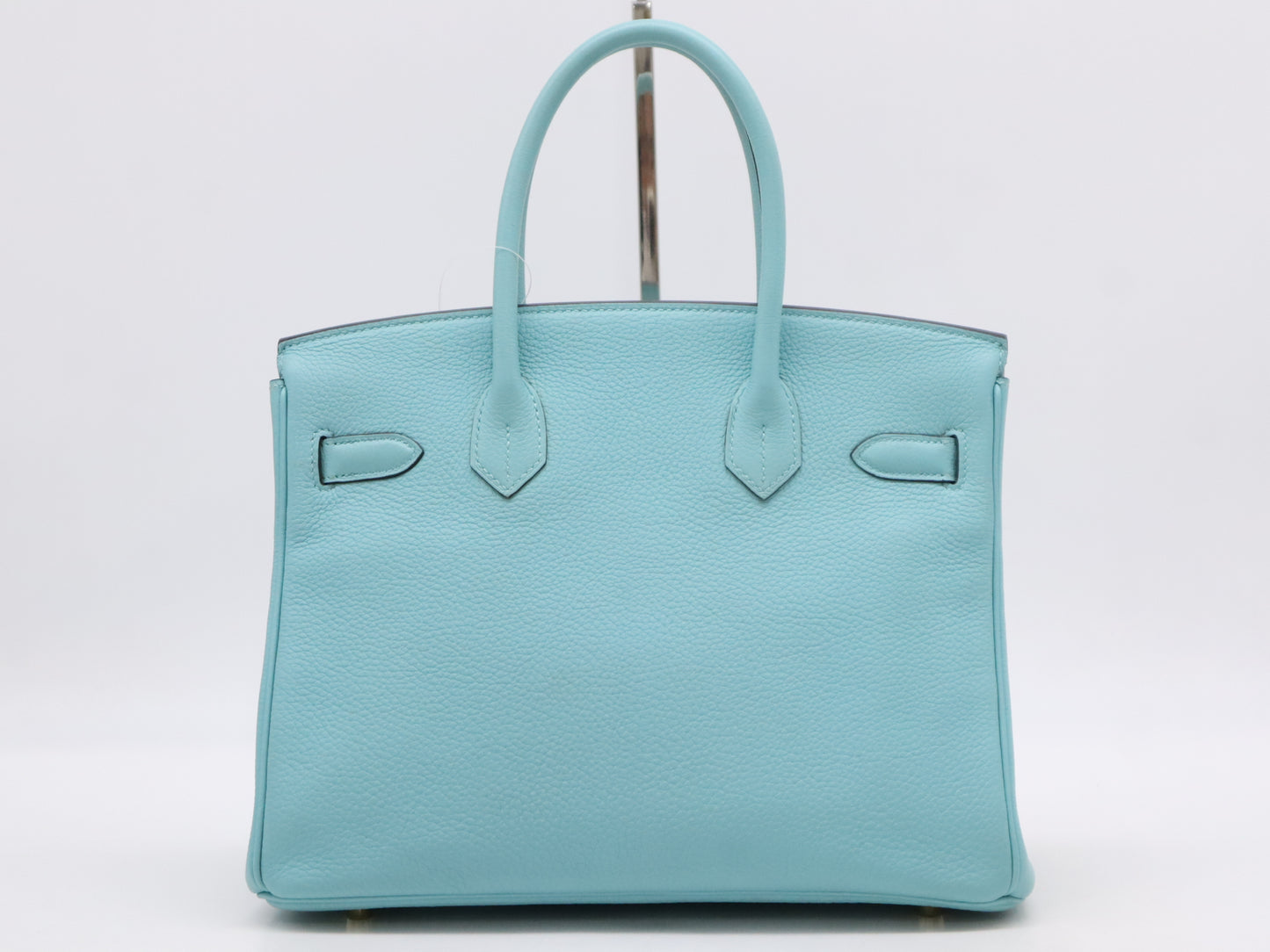 HERMES Togo Birkin 30 Blue Atoll Gold Hardware T-Engraved 2015 Handbag