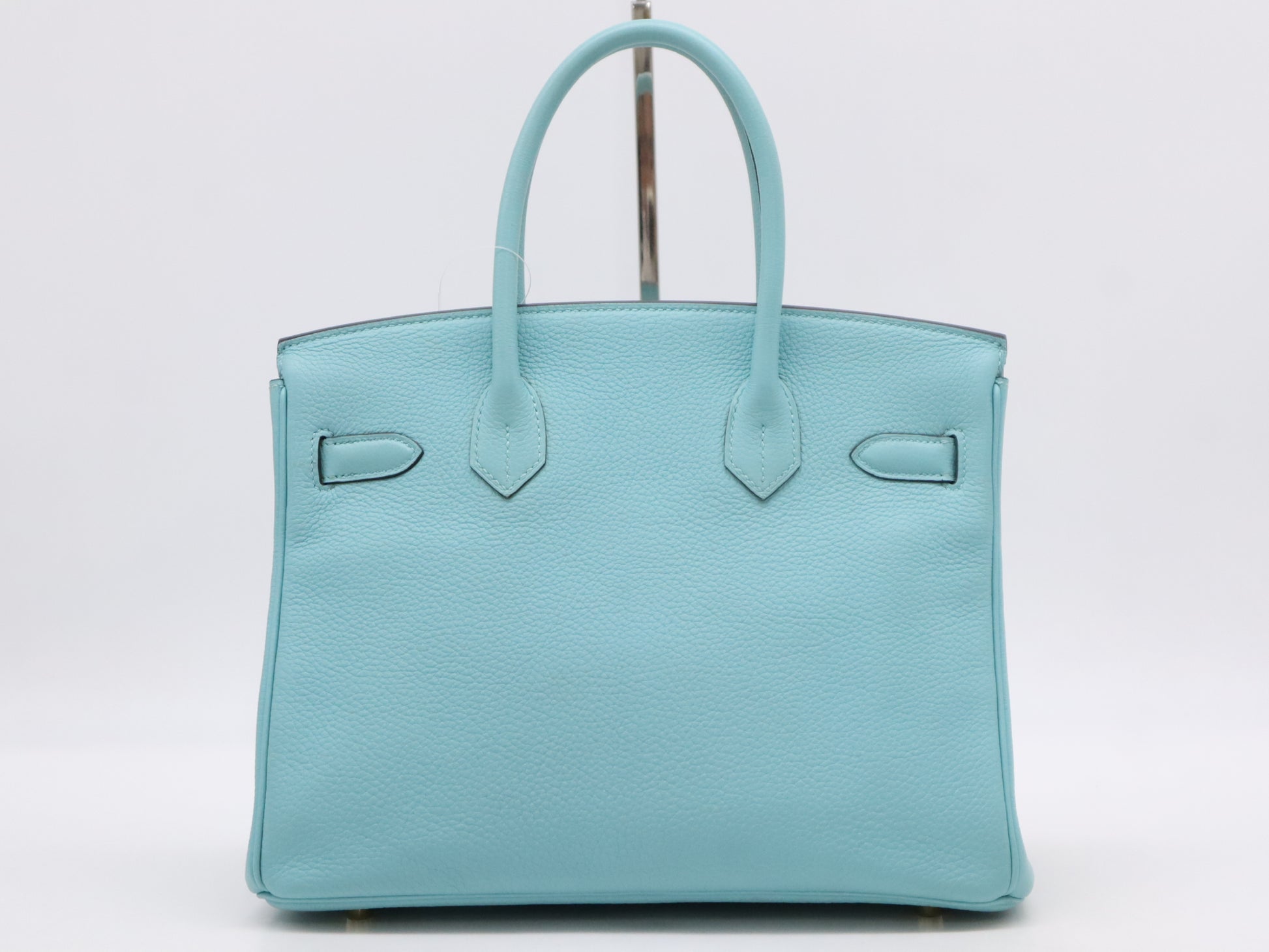 HERMES Togo Birkin 30 Blue Atoll Gold Hardware T-Engraved 2015 Handbag