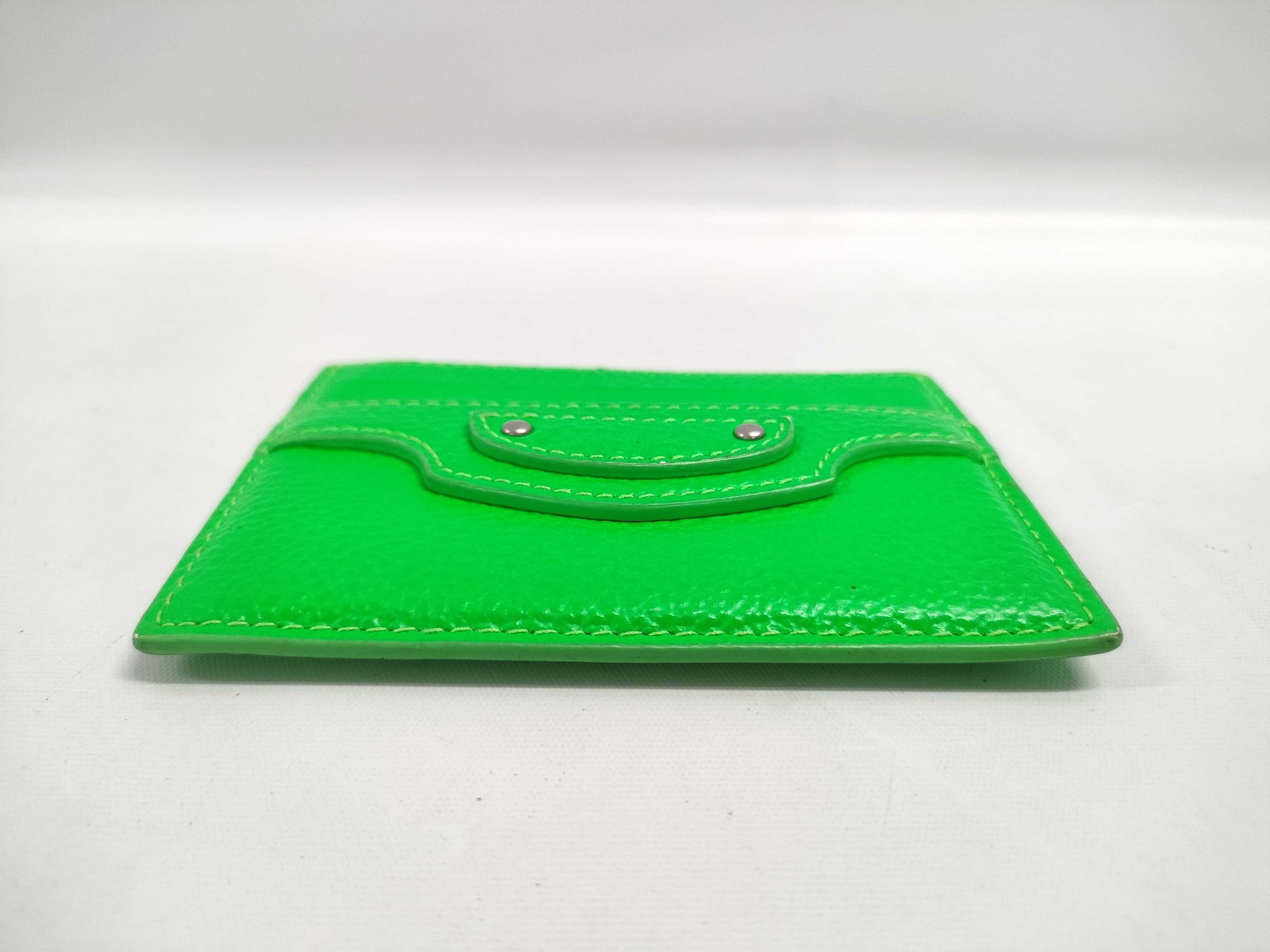 BALENCIAGA 640109 Neo Classic Card Case, Leather, Green, Card Case, Pass Case, Business Card Case