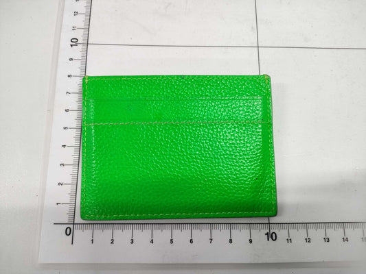 BALENCIAGA 640109 Neo Classic Card Case, Leather, Green, Card Case, Pass Case, Business Card Case