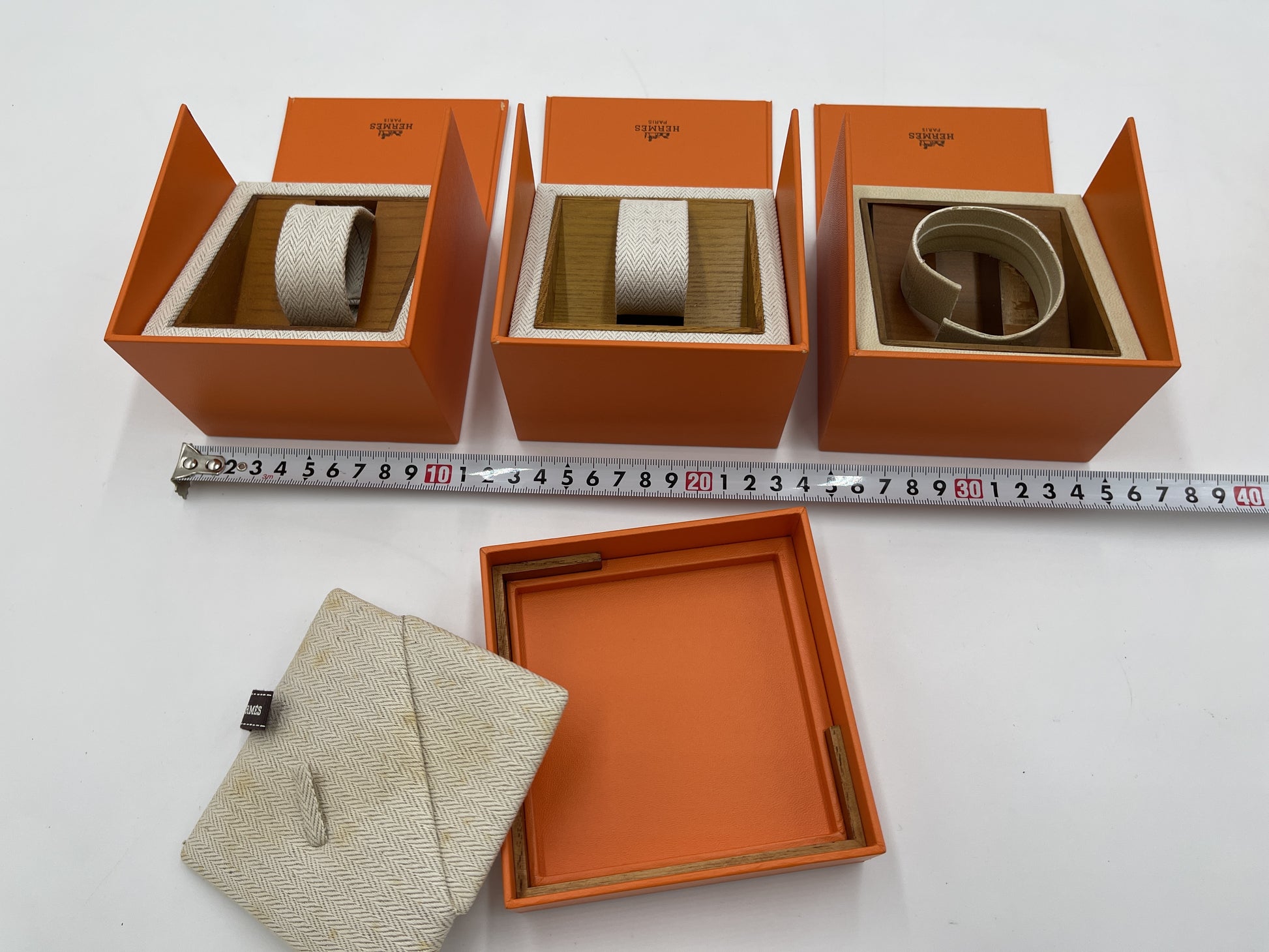 HERMES Empty Box Set of 4 Unisex