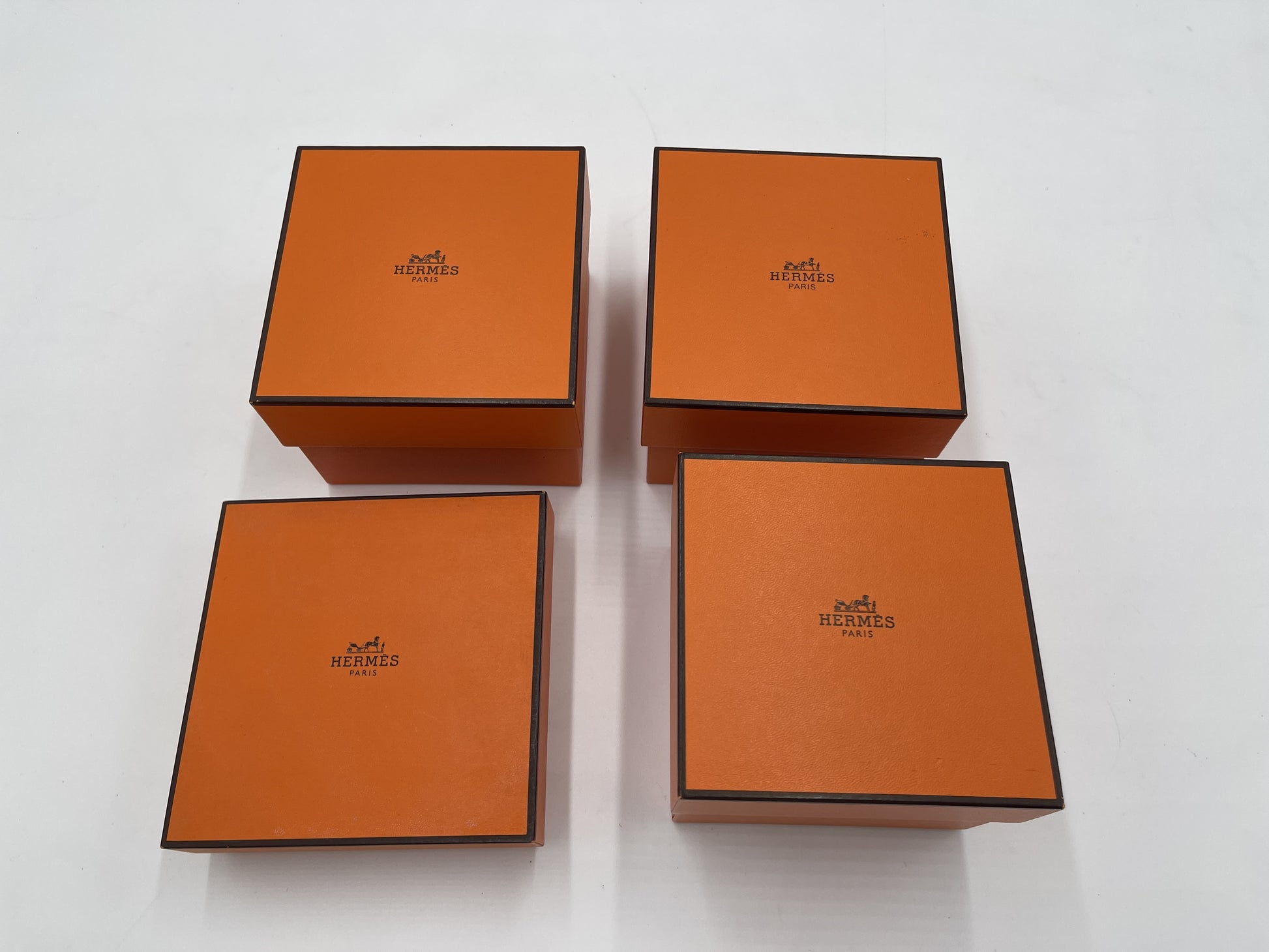 HERMES Empty Box Set of 4 Unisex
