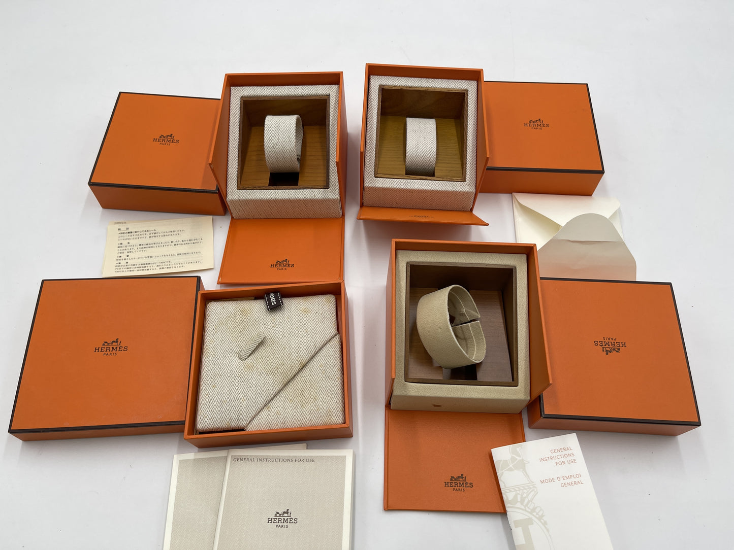 HERMES Empty Box Set of 4 Unisex