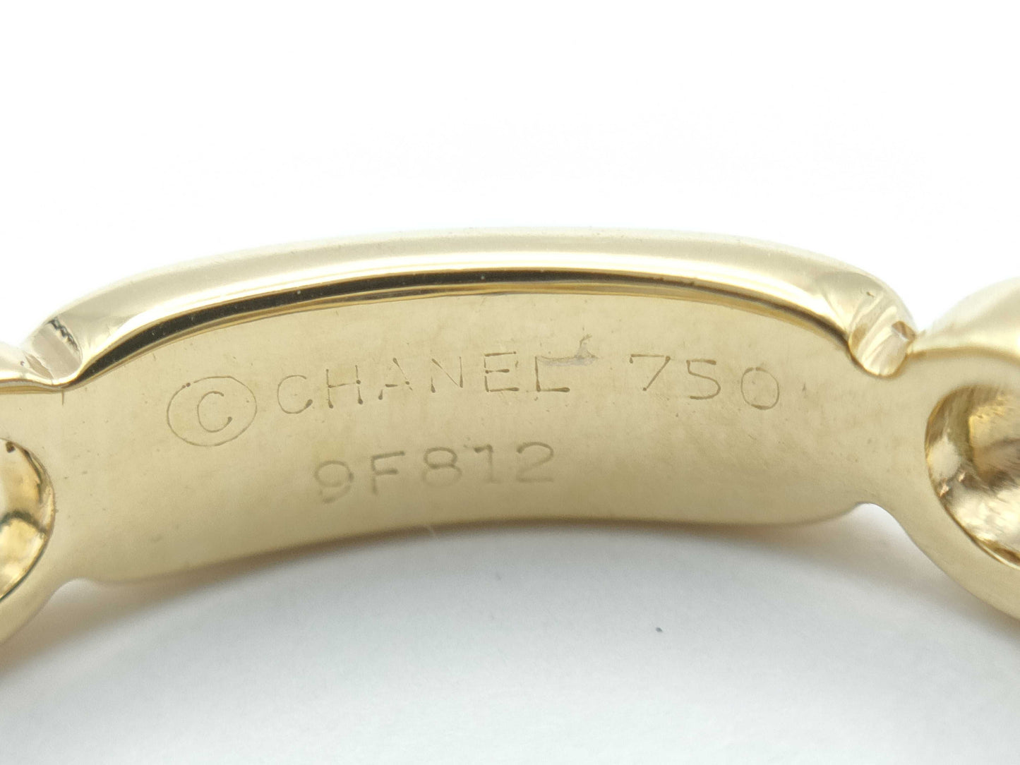 CHANEL Coco Sapphire YG 750 7.6g Ring 