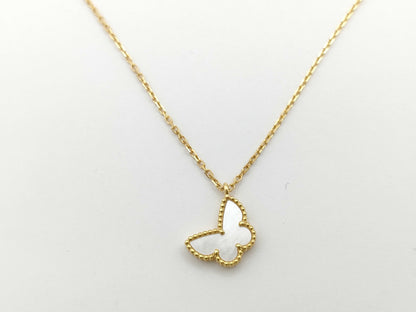 Van Cleef&Arpels Sweet Alhambra Papillon Mother-of-Pearl YG Au750 3.0g Necklace