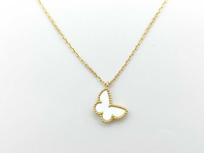 Van Cleef&Arpels Sweet Alhambra Papillon Mother-of-Pearl YG Au750 3.0g Necklace