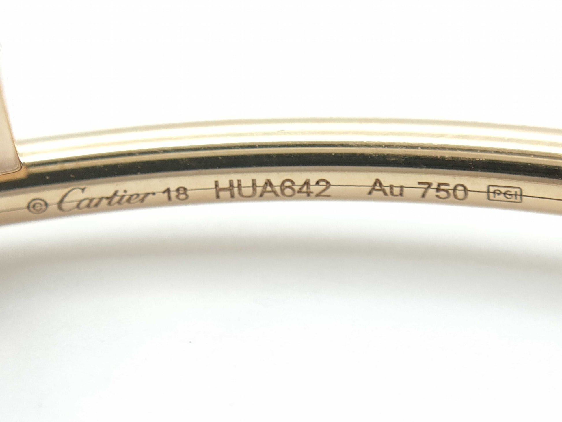 Cartier Justo Ankle SM #18 PG Au750 10.1g Bracelet Bangle