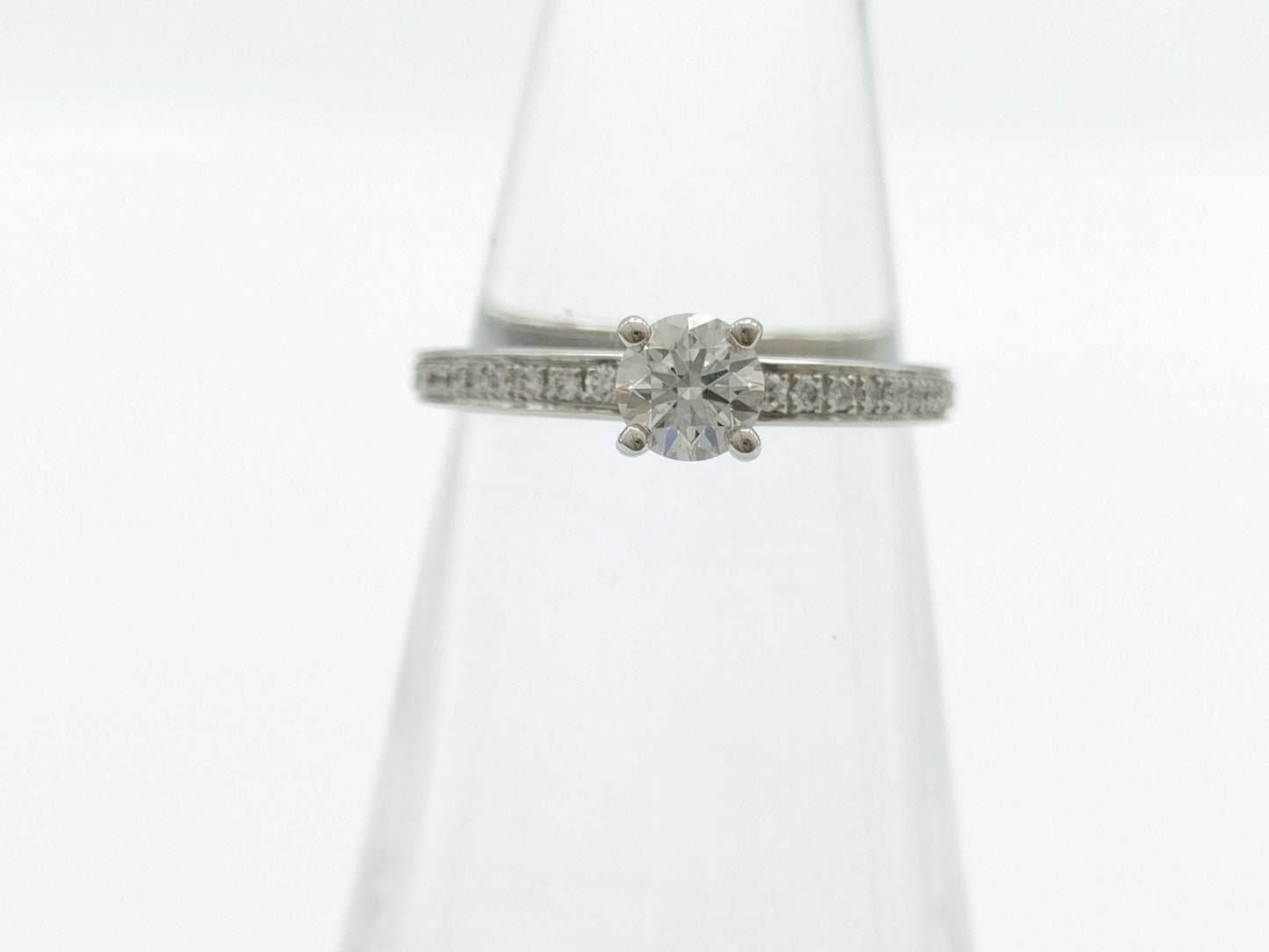 BVLGARI Rome Amor D0.31ct Melee Diamond Pt950 3.0g Ring 