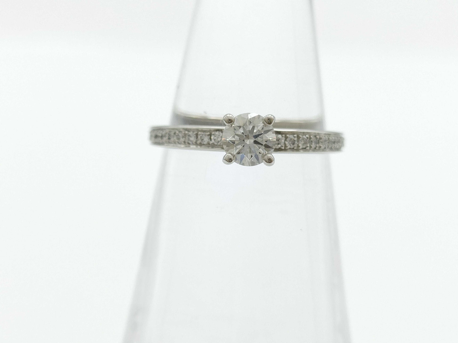 BVLGARI Rome Amor D0.31ct Melee Diamond Pt950 3.0g Ring 