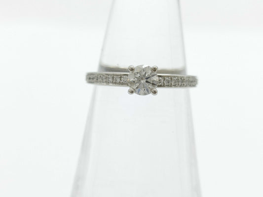 BVLGARI Rome Amor D0.31ct Melee Diamond Pt950 3.0g Ring 