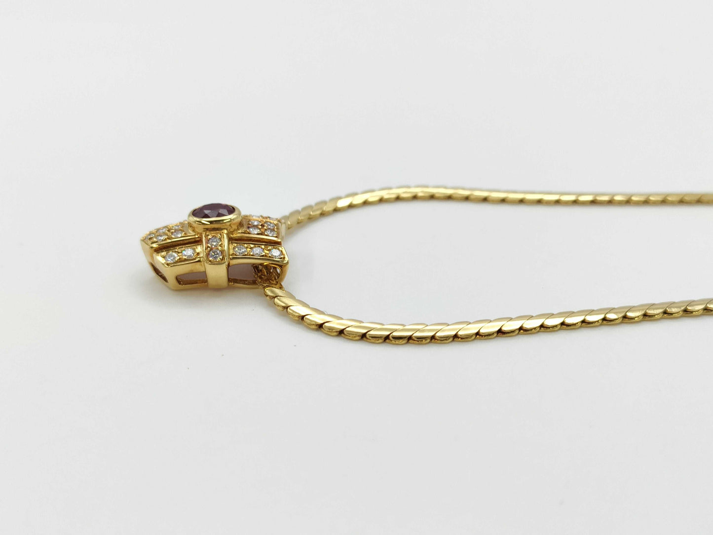 POLA R0.50ct D0.23ct 750 15.3g Necklace 