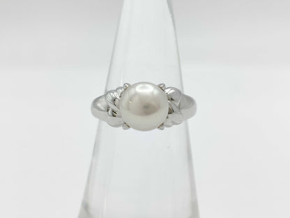 POLA Pearl Diameter Approx. 8.0mm Pt900 8.3g Ring 