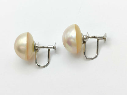TASAKI Mabe Pearl Diameter Approx. 14.0mm K14WG 5.6g Earrings 