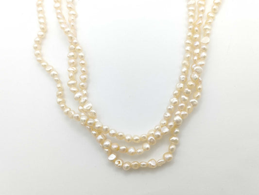 TASAKI Keshi Pearl Necklace, Diameter 2.3-3.4mm, Sterling Silver, 28.7g 