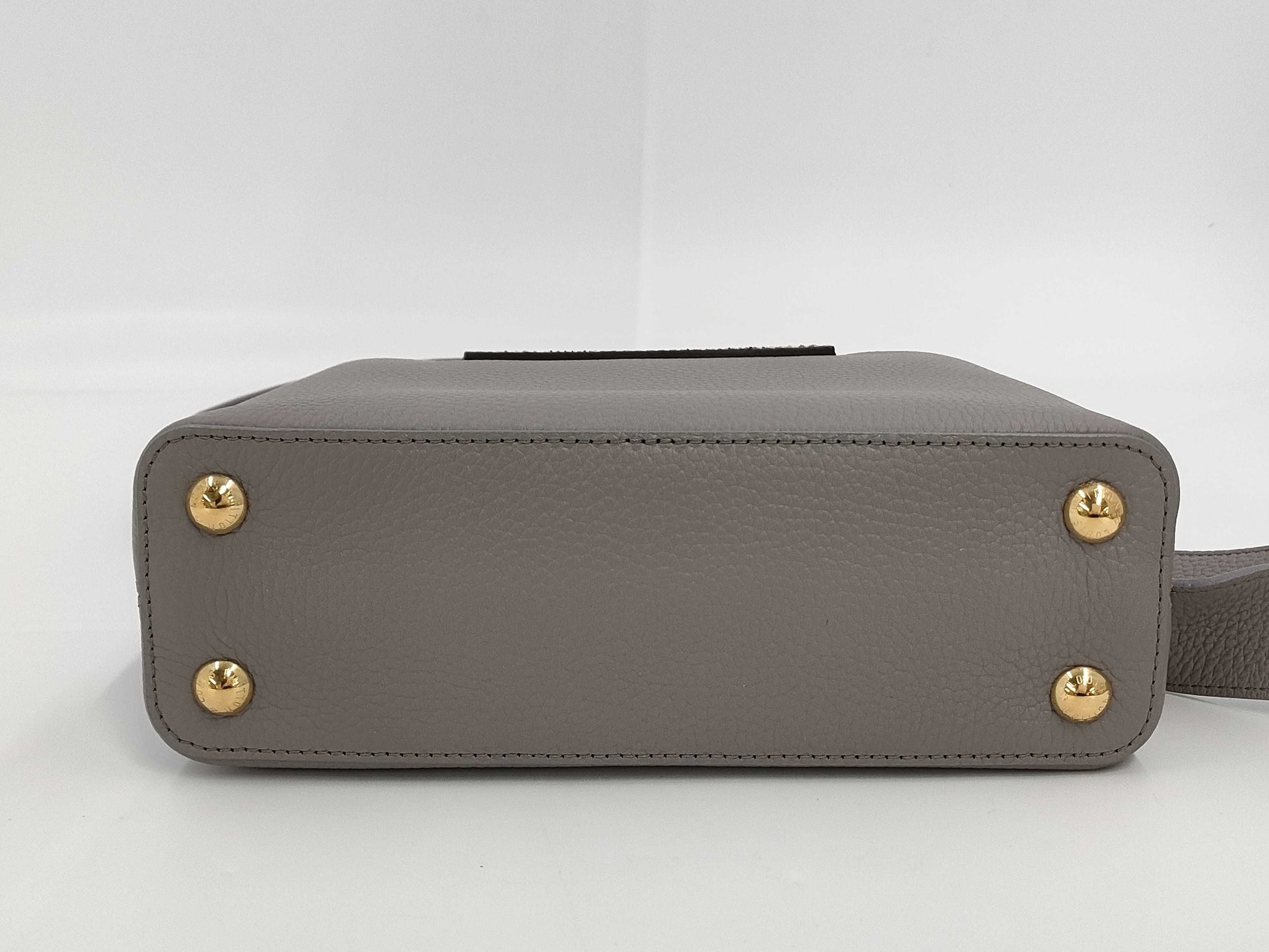 LOUIS VUITTON LOUIS VUITTON bag LV logo x python Capucines BB gray handbag