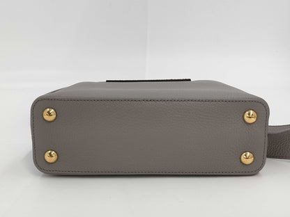 LOUIS VUITTON LOUIS VUITTON bag LV logo x python Capucines BB gray handbag