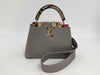 LOUIS VUITTON LOUIS VUITTON bag LV logo x python Capucines BB gray handbag