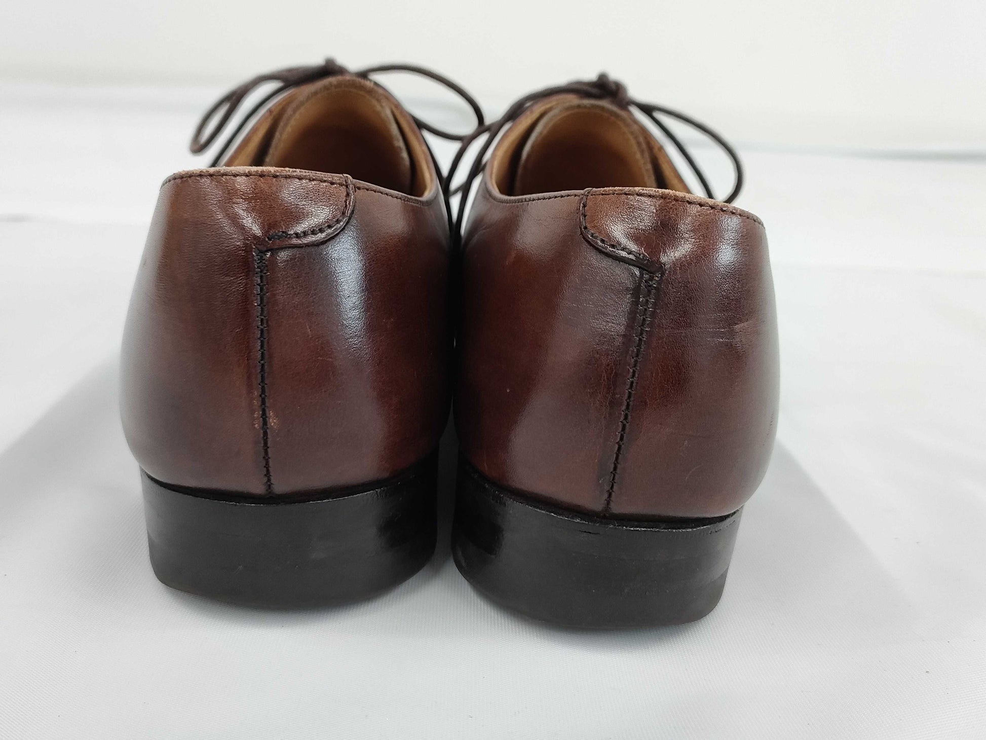 Crockett & Jones EDGWARE Medallion Dress Shoes, Leather, Dark Brown, Size 7, Business Shoes