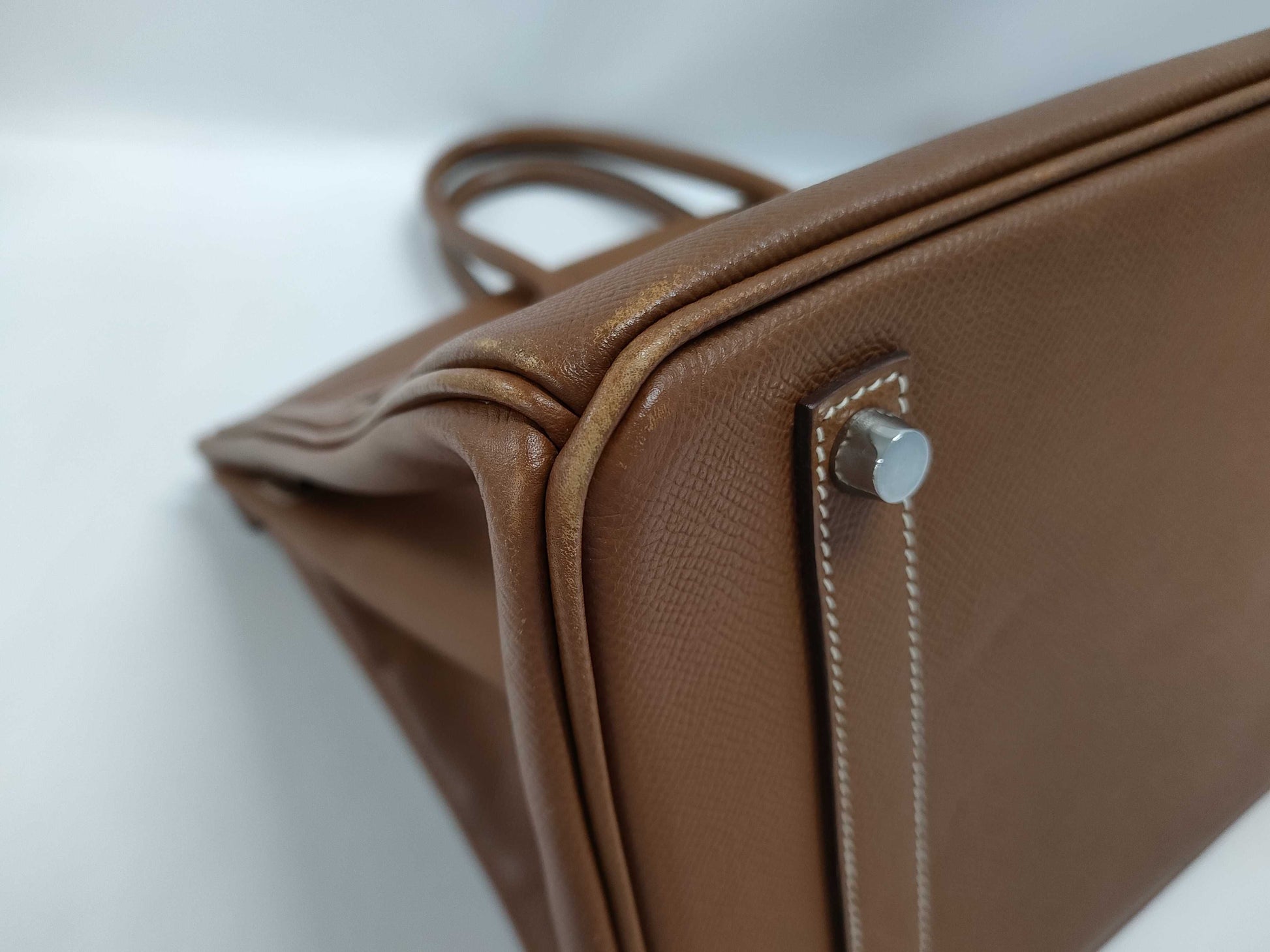 CHANEL Hermès Birkin 35 Brown with Silver Hardware, Large Handbag