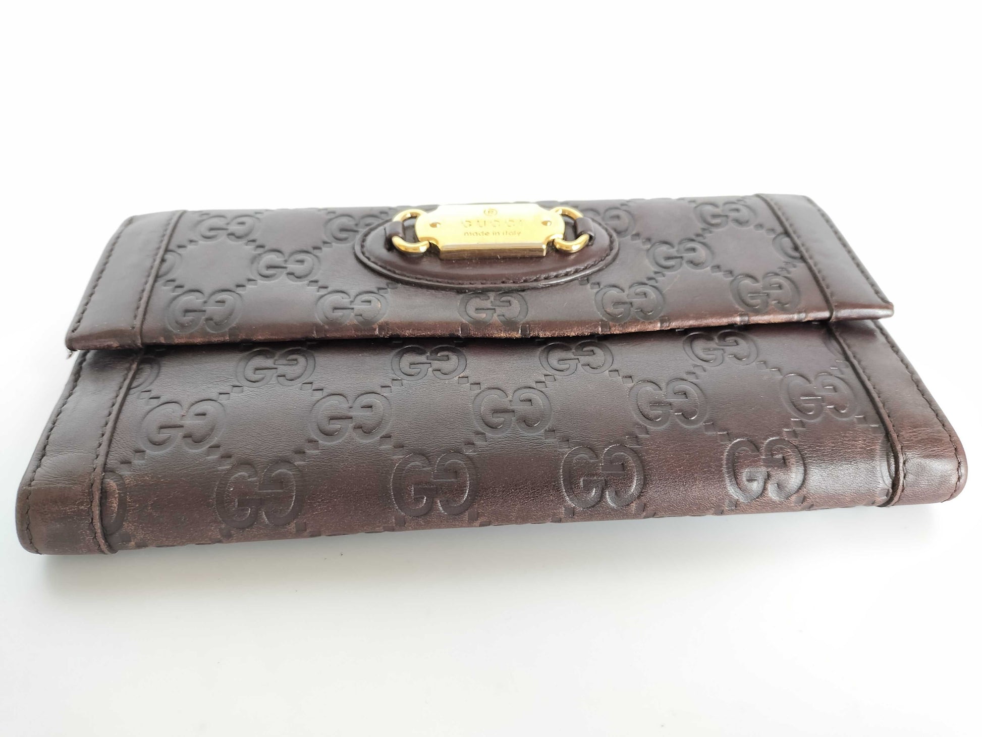 GUCCI Guccissima Long Wallet Brown Wallet
